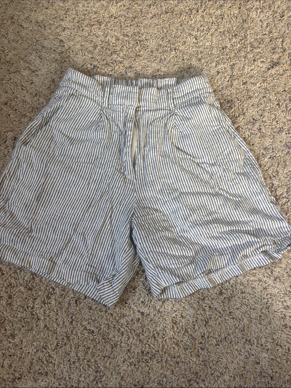 Old Navy Blue & White Striped Women's Shorts